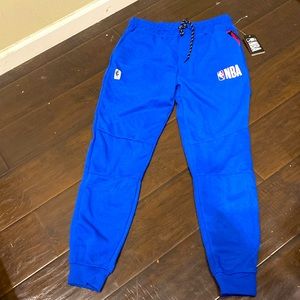 Unisex Juniors Blue NBA Licensed Jogger Pants Medium New Pull On Elastic Waist